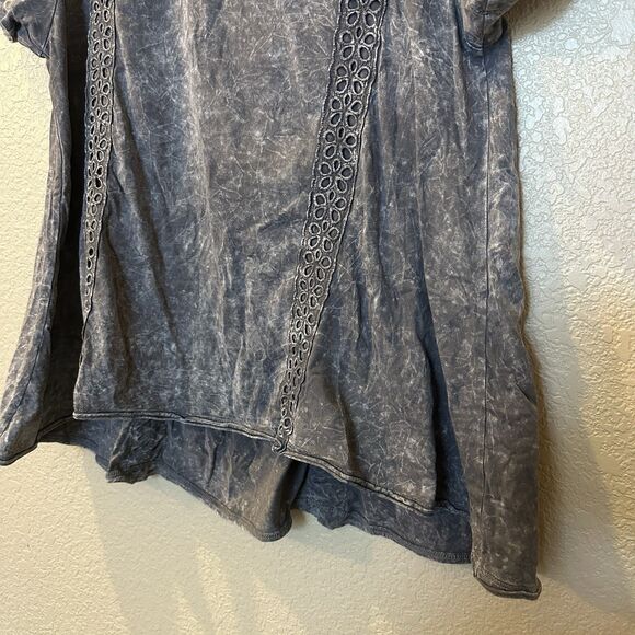 Sundance Stone Wash Trapeze Top Women’s Large Black Grey - Picture 3 of 5